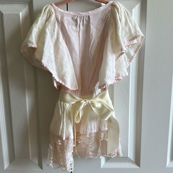 Tea Princess Little Girls Light Pink & Ivory Lace Ruffle Dress - Size 3 - Picture 5 of 7
